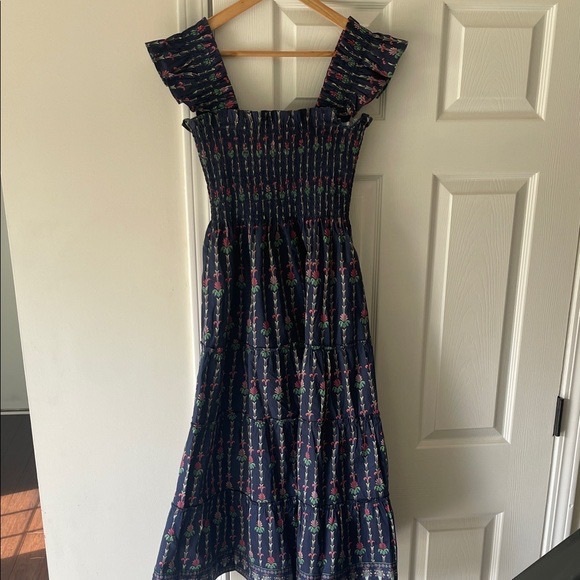 Hill House The Nap Dress with Floral Pattern in Dark Blue - Picture 5 of 5